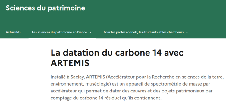 ARTEMIS carbone 14