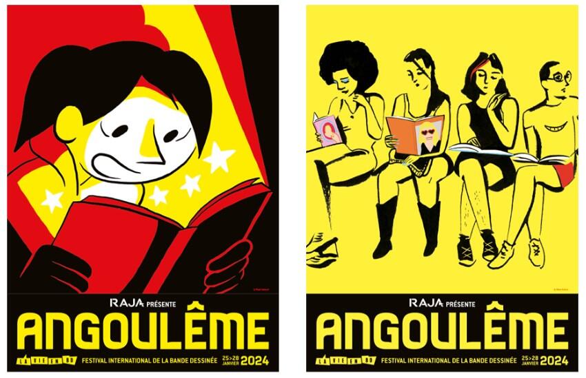 Affiches de présentation de l'édition 2024 du festival d'Angoulême