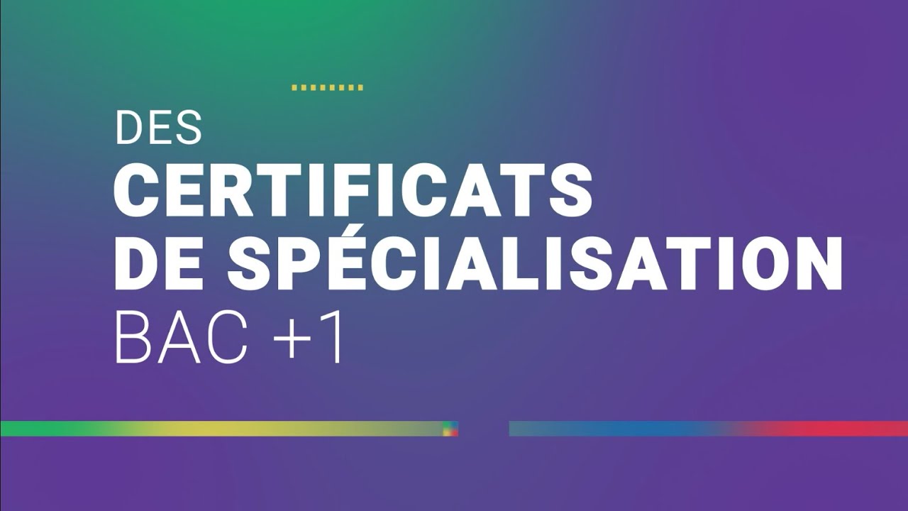 Certificat de spécialisation