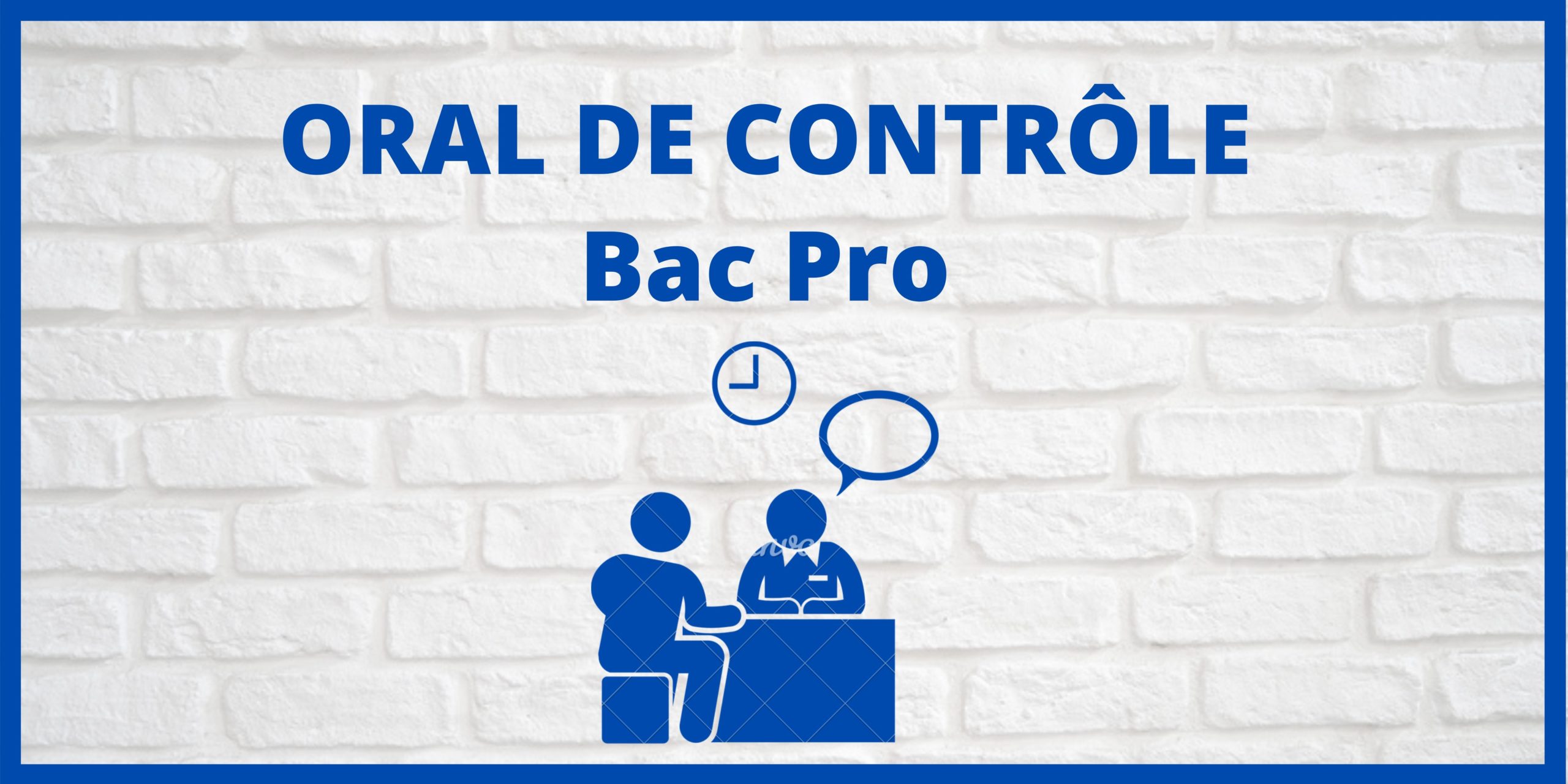 ÉPREUVE ORALE DE CONTRÔLE