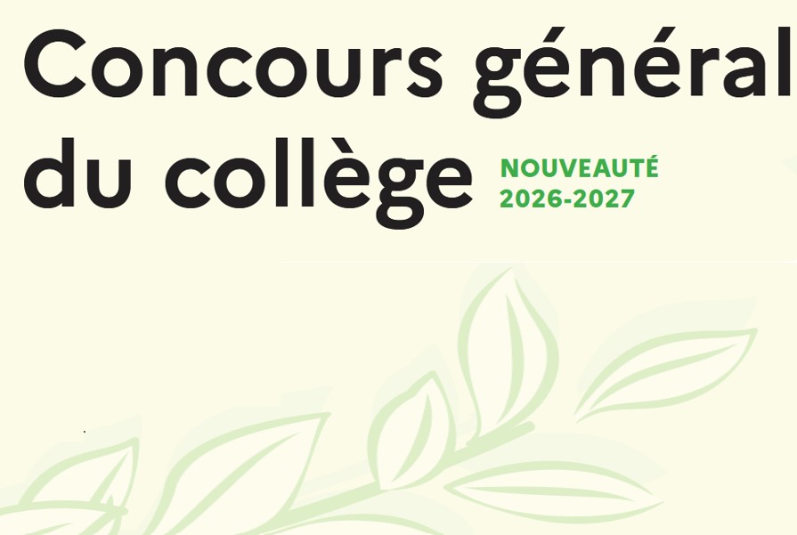 Titre : concours général des collèges