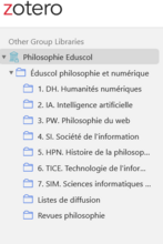 Philosophie Eduscol Zotero