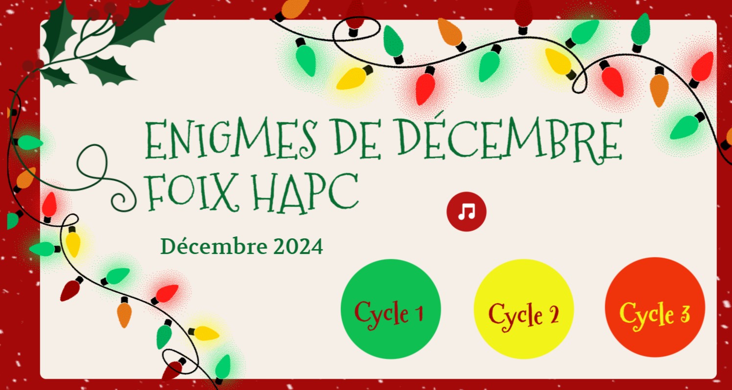 Enigmes de décembre Foix HAPC 