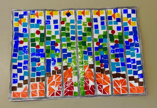 Rayons de soleil sous le pommier