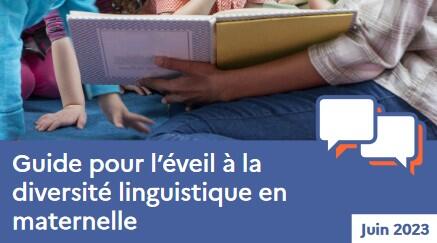 Photo couverture du guide pour l'éveil à la diversité linguistique en maternelle