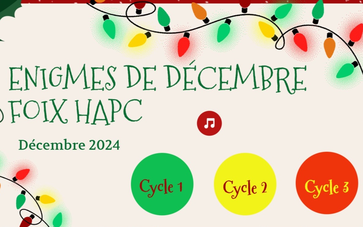 Enigmes de décembre Foix HAPC 