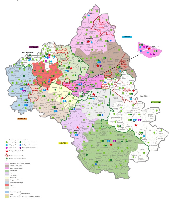 Carte des 11 PIAL et des 2 PAS