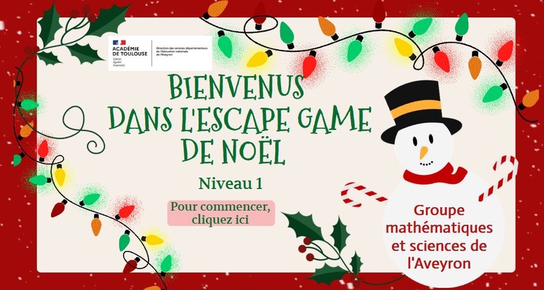 Logo escape game de Noël