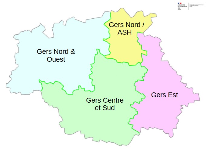 Carte des circonscriptions du Gers