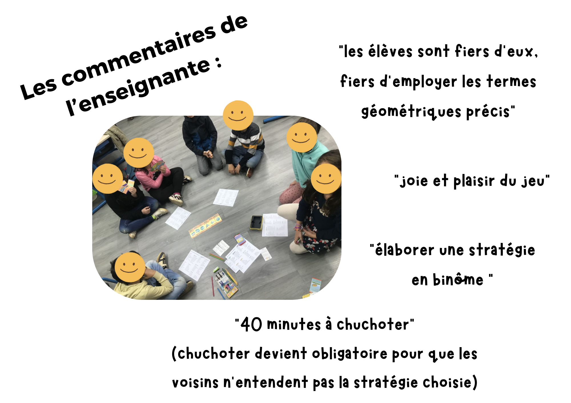 Commentaires de l'enseignante