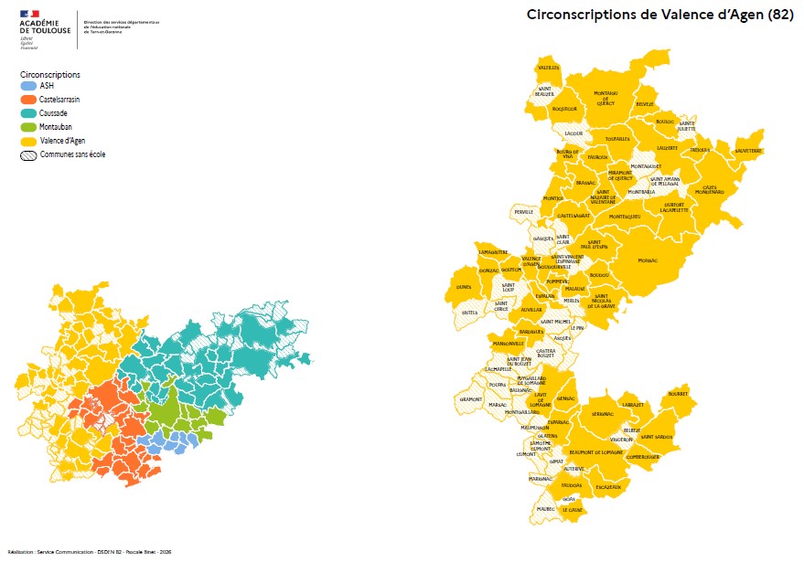 Carte Valence d'Agen
