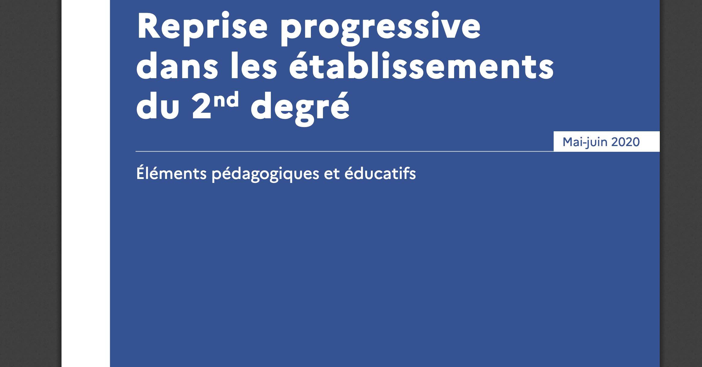 Guide pour une reprise progressive