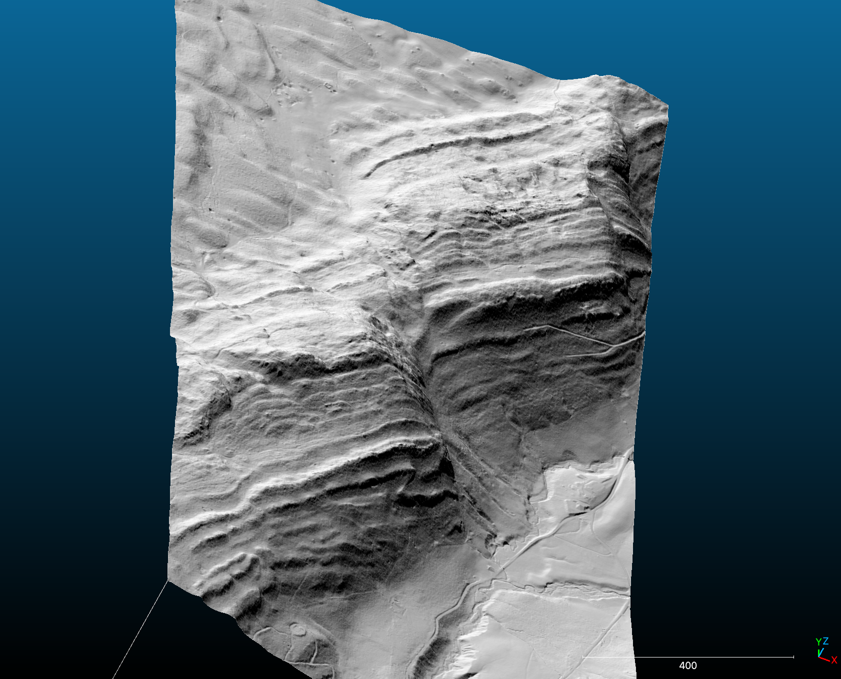 LIDAR_Collision_MNT avec cloud compare